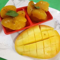 Mango jaljeera sorbet A picture of Mango jaljeera sorbet.