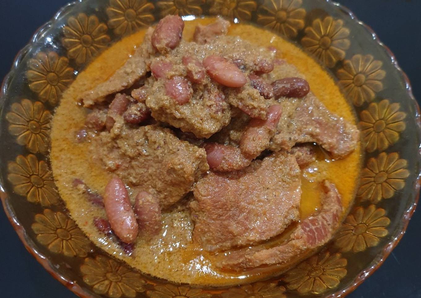 Rendang Daging Kacang Merah