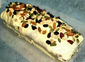 Una foto de Queque de zanahoria con frosting de queso