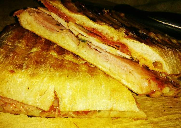 Tex's Ham, Turkey, Swiss, and Chorizo Panini 🐷🦃🧀🍞