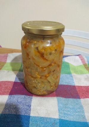 Una foto de Berenjenas en escabeche
