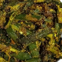 A picture of Masala bhindi sabji.