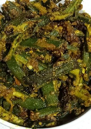 A picture of Masala bhindi sabji.