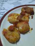 Papines andinos con aceite de Dende y cherry explotados