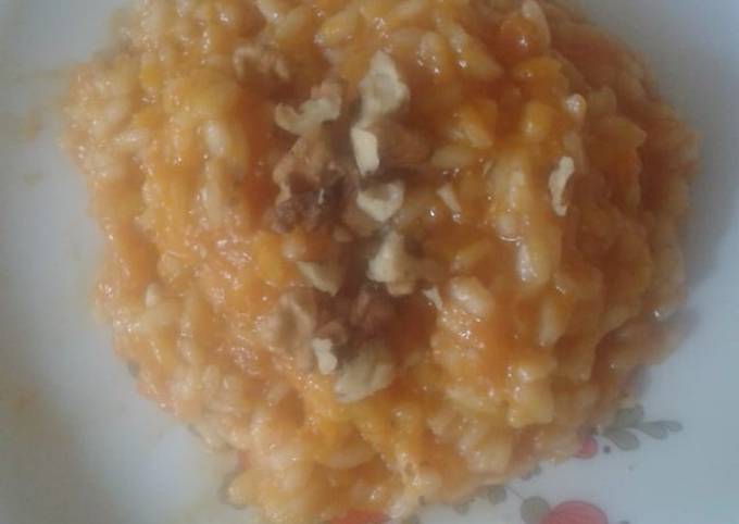 Ricetta di Veloce Risotto di zucca al profumo di noci