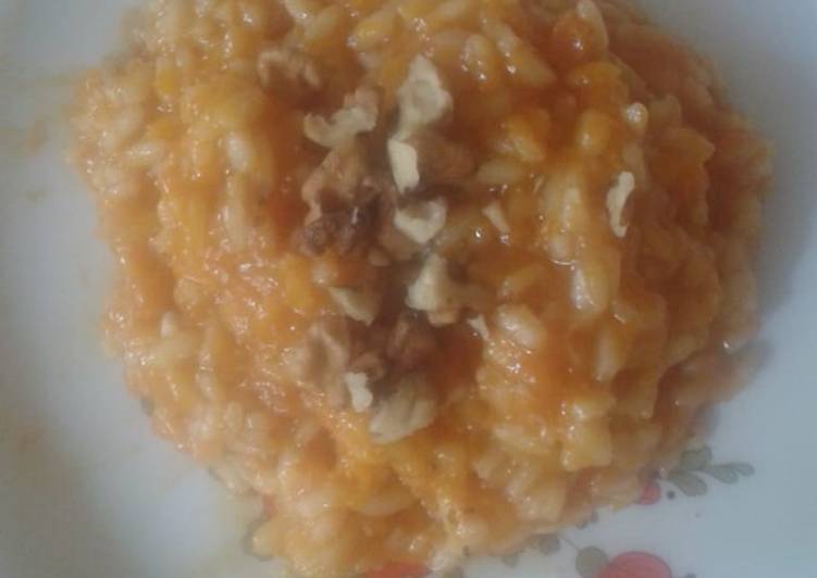 Risotto di zucca al profumo di noci