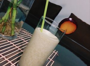 Una foto de Smoothie de Matcha y Banana