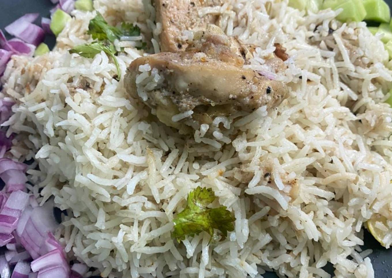 Malai tikka biryani(no tomatoes)