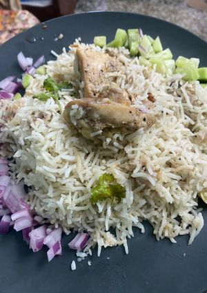 A picture of Malai tikka biryani(no tomatoes).