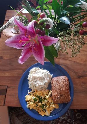 Una foto de Huevos Revueltos con Frijol Chino