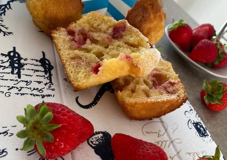Muffin alle fragole 🍓🍓🍓 e yogurt