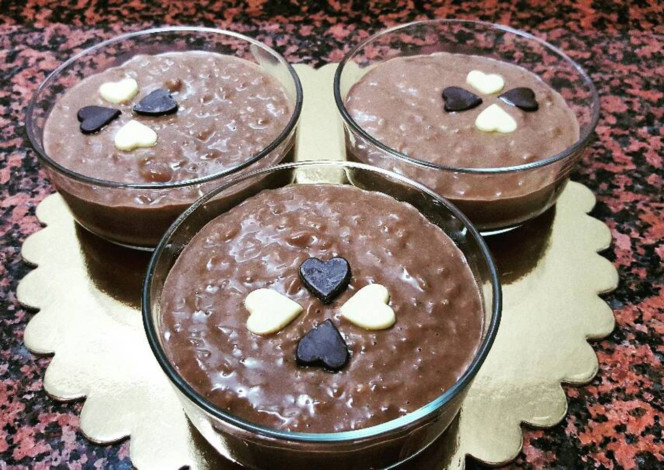Arroz con leche al chocolate
