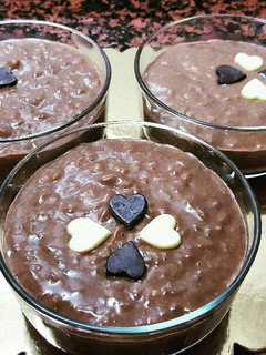 Una foto de Arroz con leche al chocolate