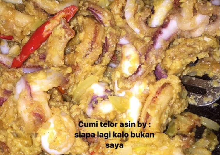 Cumi saus telor asin