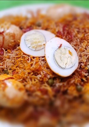 A picture of Nargisi Pulao(Egg Pulao).