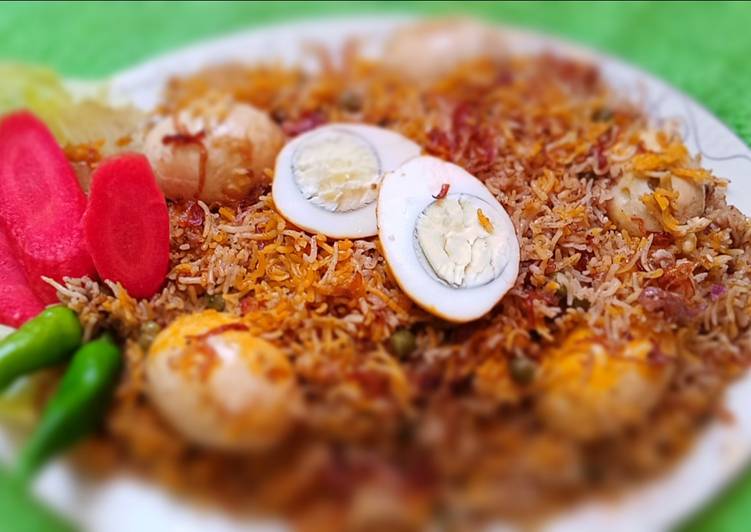 Recipe of Super Quick Homemade Nargisi Pulao(Egg Pulao)