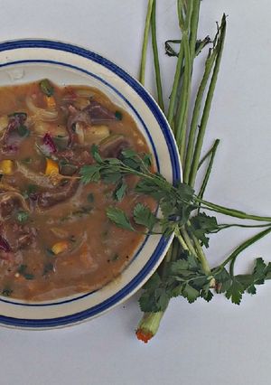A picture of White radish and beetroot sauce.