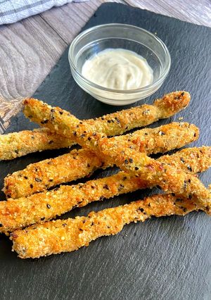 Una foto de Espárragos trigueros rebozados en Airfryer