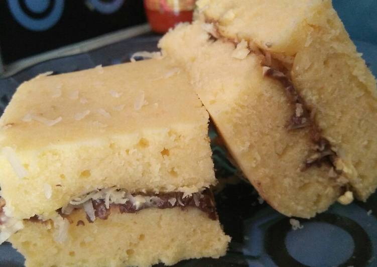 Cara membuat Bolu kukus keju 1telur no mixer yang enak Untuk Jualan