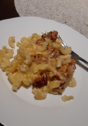 Sajtos - bacon-ös tészta recept fotója