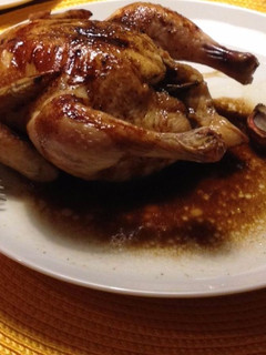 A picture of Ginger-Soy Lacquered Cornish Hen.