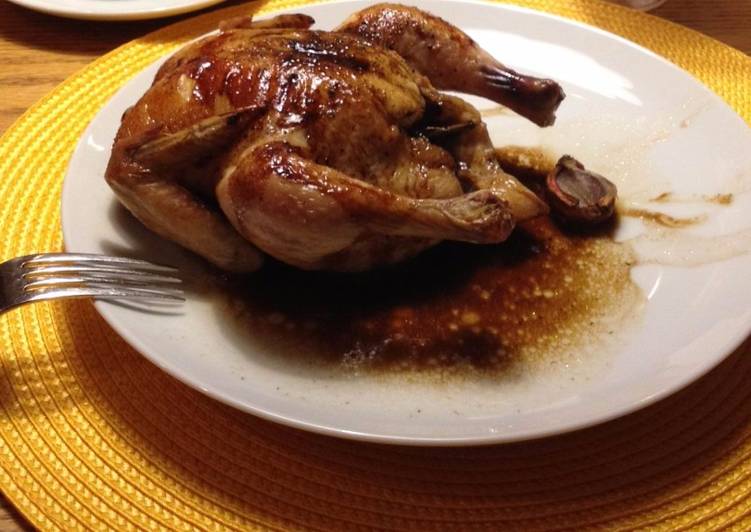 Steps to Make Delicious Ginger-Soy Lacquered Cornish Hen