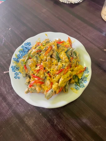 Langkah Mudah untuk Membikin Resep Cha buncis tofu saus telur asin yang Enak Banget Anti Ribet, Menggugah Selera