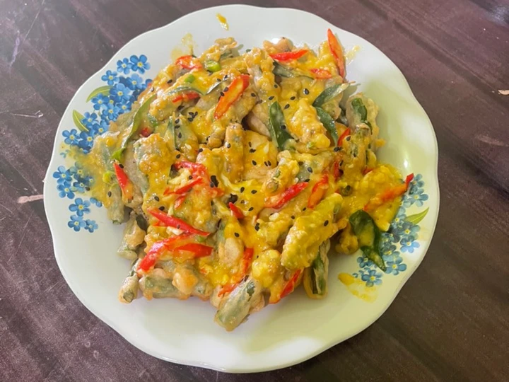 Langkah Mudah untuk Membikin Resep Cha buncis tofu saus telur asin yang Enak Banget Anti Ribet, Menggugah Selera