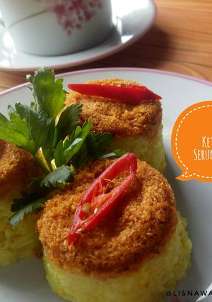 Foto resep Ketan Serundeng Gurih (rice cooker)