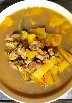Hình của món Canh ngao dứa chua.