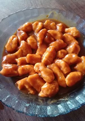 Una foto de Ñoquis de zanahoria y calabaza