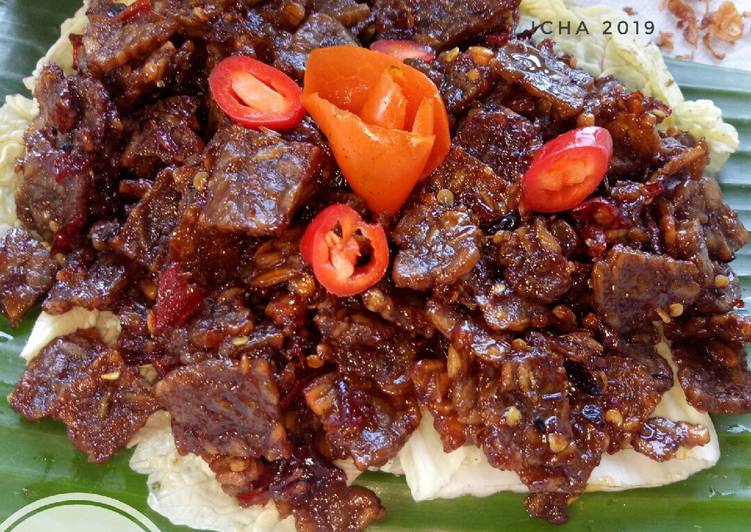 Orek kering tempe pedas