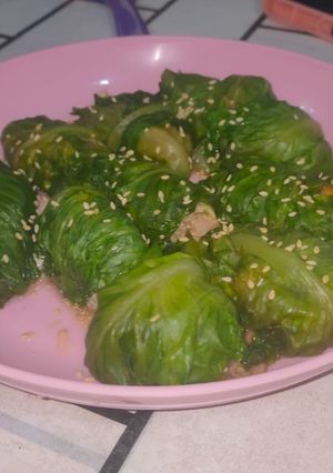Foto resep Selada Membungkus Daging Ayam Tahu Wortel Cincang Teriyaki
