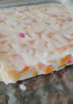 Una foto de Gelatina de cóctel de frutas