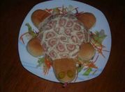Una foto de paté de olivas