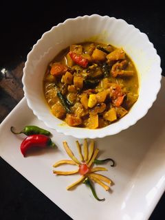 ஸ்பெசல் பூசணிக்காய் கிரேவி(pumpkin gravy recipe in tamil) செய்முறை முக்கிய புகைப்படம்