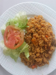 Una foto de Arroz de cerdo o puerco liso