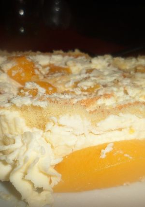 Una foto de Nevado de crema y duraznos