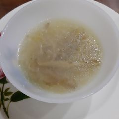 A picture of Oyster mushroom soup ala mevrouwpinda.
