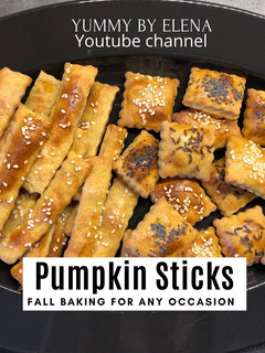 A picture of Crunchy Hokkaido pumpkin sticks.