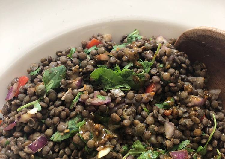 Steps to Make Super Quick Homemade Warm lentil salad