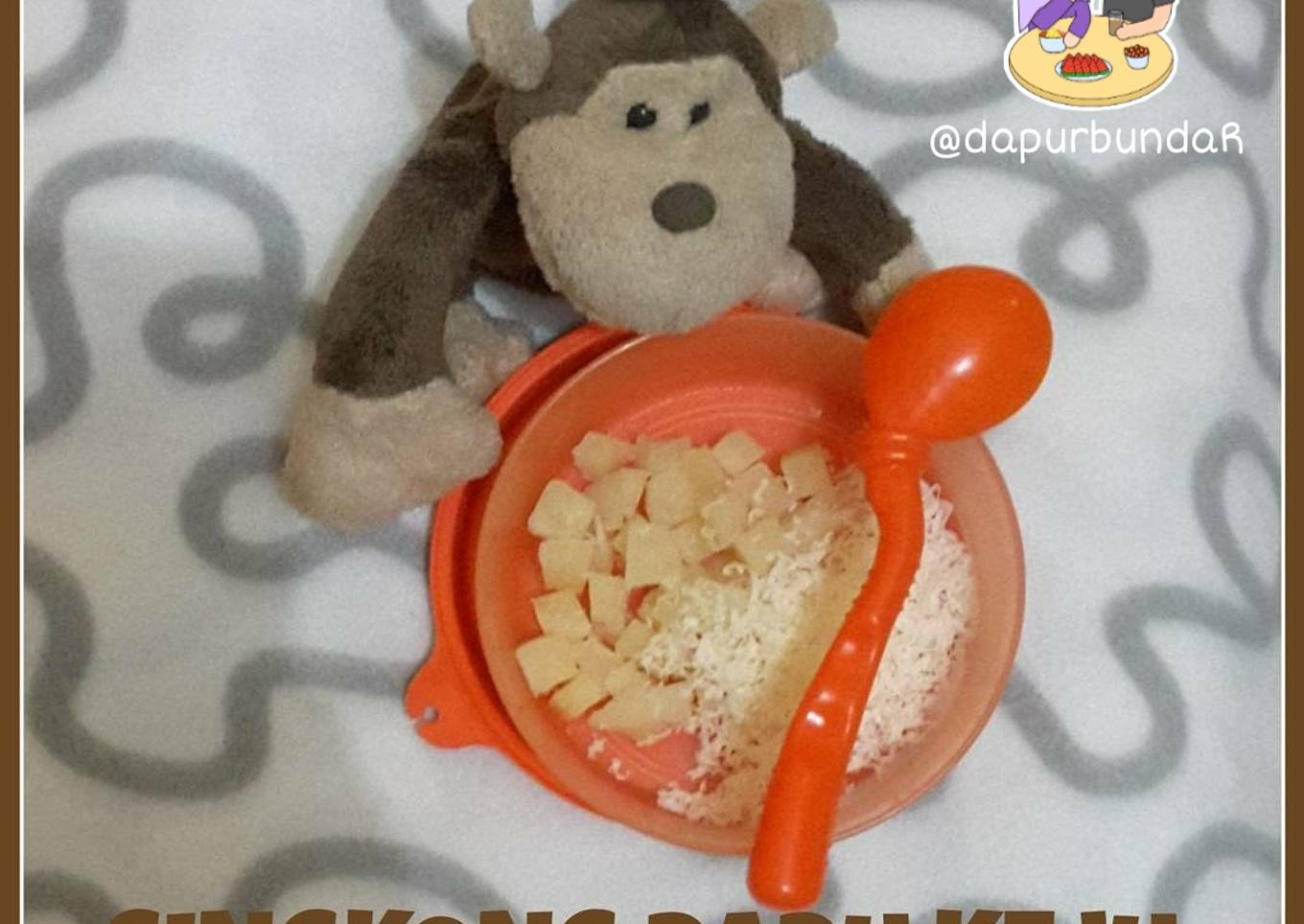 MPASI Cemilan - Singkong Dadu cocol Keju
