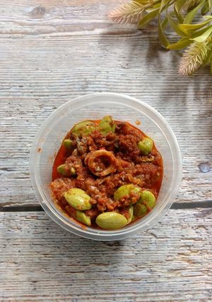 Foto resep 1022. Sambel cumi asin pete