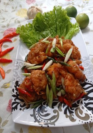 Foto resep Udang Crispy Saos Lada Hitam