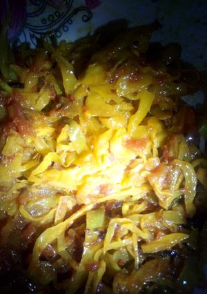 A picture of Tumeric cabbage.