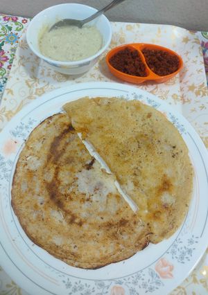 A picture of Podi masala Dosa.