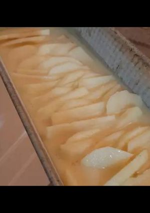 Una foto de Budín de manzanas