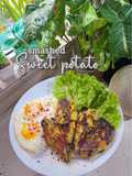 Smashed sweet potato