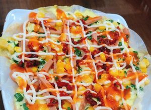 Hình của món Bánh tráng nướng bằng chảo.