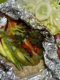 Pollo con Verduras en Aluminio